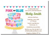 Gender Reveal Cake - Baby Shower Petite Invitations