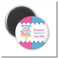Gender Reveal Cake - Personalized Baby Shower Magnet Favors thumbnail