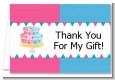 Gender Reveal Cake - Baby Shower Thank You Cards thumbnail