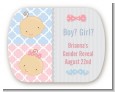 Gender Reveal - Personalized Baby Shower Rounded Corner Stickers thumbnail