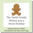 Gingerbread - Personalized Christmas Card Stock Favor Tags thumbnail