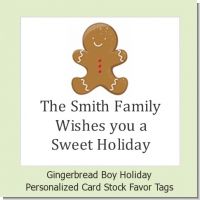 Gingerbread - Personalized Christmas Card Stock Favor Tags