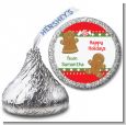 Gingerbread - Hershey Kiss Christmas Sticker Labels thumbnail
