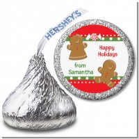 Gingerbread - Hershey Kiss Christmas Sticker Labels