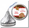 Gingerbread House - Hershey Kiss Christmas Sticker Labels thumbnail