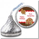 Gingerbread House - Hershey Kiss Christmas Sticker Labels