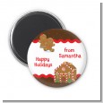 Gingerbread House - Personalized Christmas Magnet Favors thumbnail