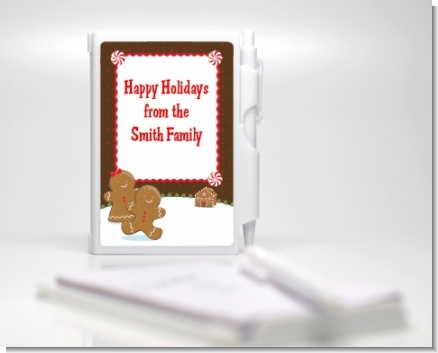 Gingerbread House - Baby Shower Personalized Notebook Favor