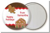 Gingerbread House - Personalized Christmas Pocket Mirror Favors