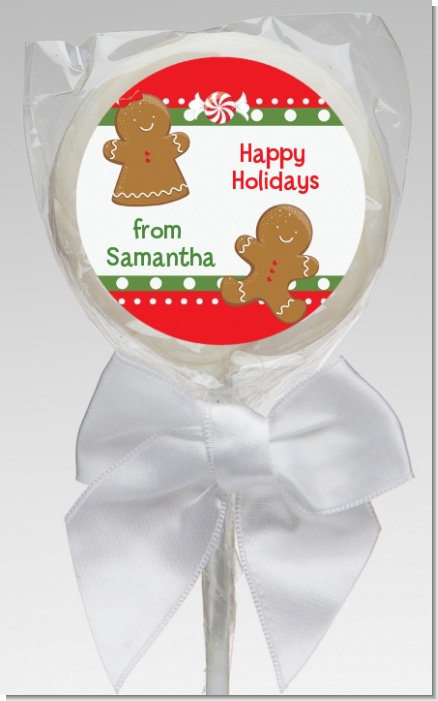 Gingerbread - Personalized Christmas Lollipop Favors