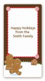 Gingerbread House - Custom Rectangle Christmas Sticker/Labels