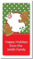 Gingerbread Party - Custom Rectangle Christmas Sticker/Labels