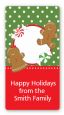 Gingerbread Party - Custom Rectangle Christmas Sticker/Labels thumbnail