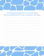 Giraffe Blue - Baby Shower Notes of Advice thumbnail