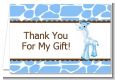 Giraffe Blue - Baby Shower Thank You Cards thumbnail