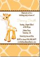 Giraffe Brown - Birthday Party Invitations thumbnail