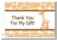Giraffe Brown - Birthday Party Thank You Cards thumbnail