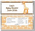 Giraffe Brown - Personalized Baby Shower Candy Bar Wrappers thumbnail