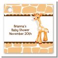 Giraffe Brown - Personalized Baby Shower Card Stock Favor Tags thumbnail