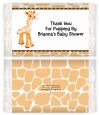 Giraffe Brown - Personalized Popcorn Wrapper Baby Shower Favors thumbnail