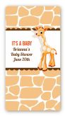 Giraffe Brown - Custom Rectangle Baby Shower Sticker/Labels