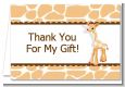 Giraffe Brown - Baby Shower Thank You Cards thumbnail