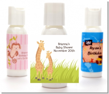 Giraffe - Personalized Baby Shower Lotion Favors