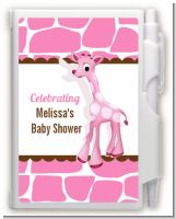 Giraffe Pink - Baby Shower Personalized Notebook Favor
