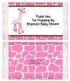 Giraffe Pink - Personalized Popcorn Wrapper Baby Shower Favors thumbnail