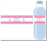 Giraffe Pink - Personalized Baby Shower Water Bottle Labels
