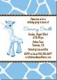 Giraffe Blue - Birthday Party Invitations thumbnail