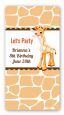 Giraffe Brown - Custom Rectangle Birthday Party Sticker/Labels thumbnail