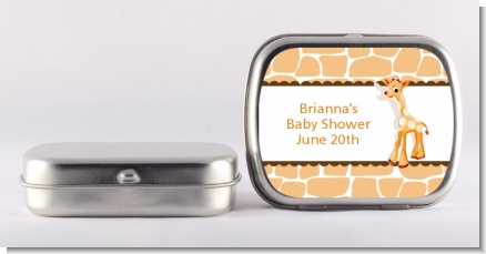 Giraffe Brown - Personalized Baby Shower Mint Tins