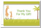 Twin Giraffes - Baby Shower Thank You Cards