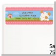 Puppy Dog Tails Girl - Baby Shower Return Address Labels thumbnail