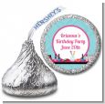 Glamour Girl Makeup Party - Hershey Kiss Birthday Party Sticker Labels thumbnail