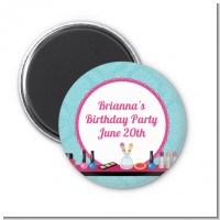 Glamour Girl Makeup Party - Personalized Birthday Party Magnet Favors