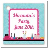 Glamour Girl Makeup Party - Personalized Birthday Party Card Stock Favor Tags