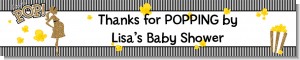 About To Pop Gold Glitter - Personalized Baby Shower Banners