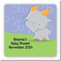 Goat | Capricorn Horoscope - Square Personalized Baby Shower Sticker Labels