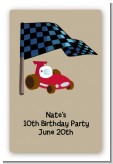 Go Kart - Custom Large Rectangle Birthday Party Sticker/Labels
