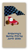 Go Kart - Custom Rectangle Birthday Party Sticker/Labels