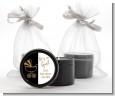 Gold Glitter Black Carriage - Baby Shower Black Candle Tin Favors thumbnail