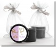Gold Glitter Lavender Carriage - Baby Shower Black Candle Tin Favors thumbnail
