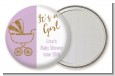 Gold Glitter Lavender Carriage - Personalized Baby Shower Pocket Mirror Favors thumbnail