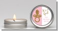 Gold Glitter Pink Pacifier - Baby Shower Candle Favors thumbnail