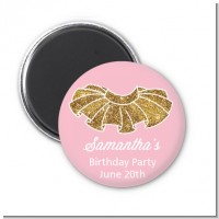 Gold Glitter Tutu - Personalized Birthday Party Magnet Favors