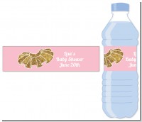 Gold Glitter Tutu - Personalized Baby Shower Water Bottle Labels