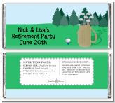 Golf - Personalized Retirement Party Candy Bar Wrappers
