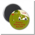 Golf Cart - Personalized Birthday Party Magnet Favors thumbnail